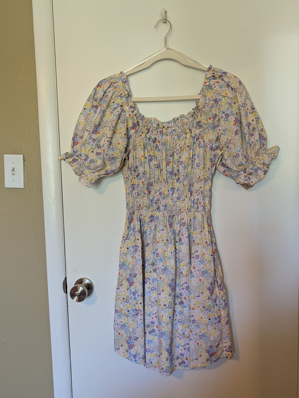 Levi's NWT Pastel Floral Smocked Dress - Lavender, Yellow, Blue